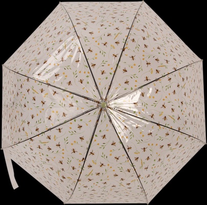 Paraguas Transparente con Estampado de Abejas